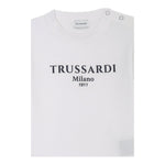 Trussardi T-Shirt Girocollo Tinta Unita con Stampa per Bambino TBP25043TS BIANCO TRUSSARDI 