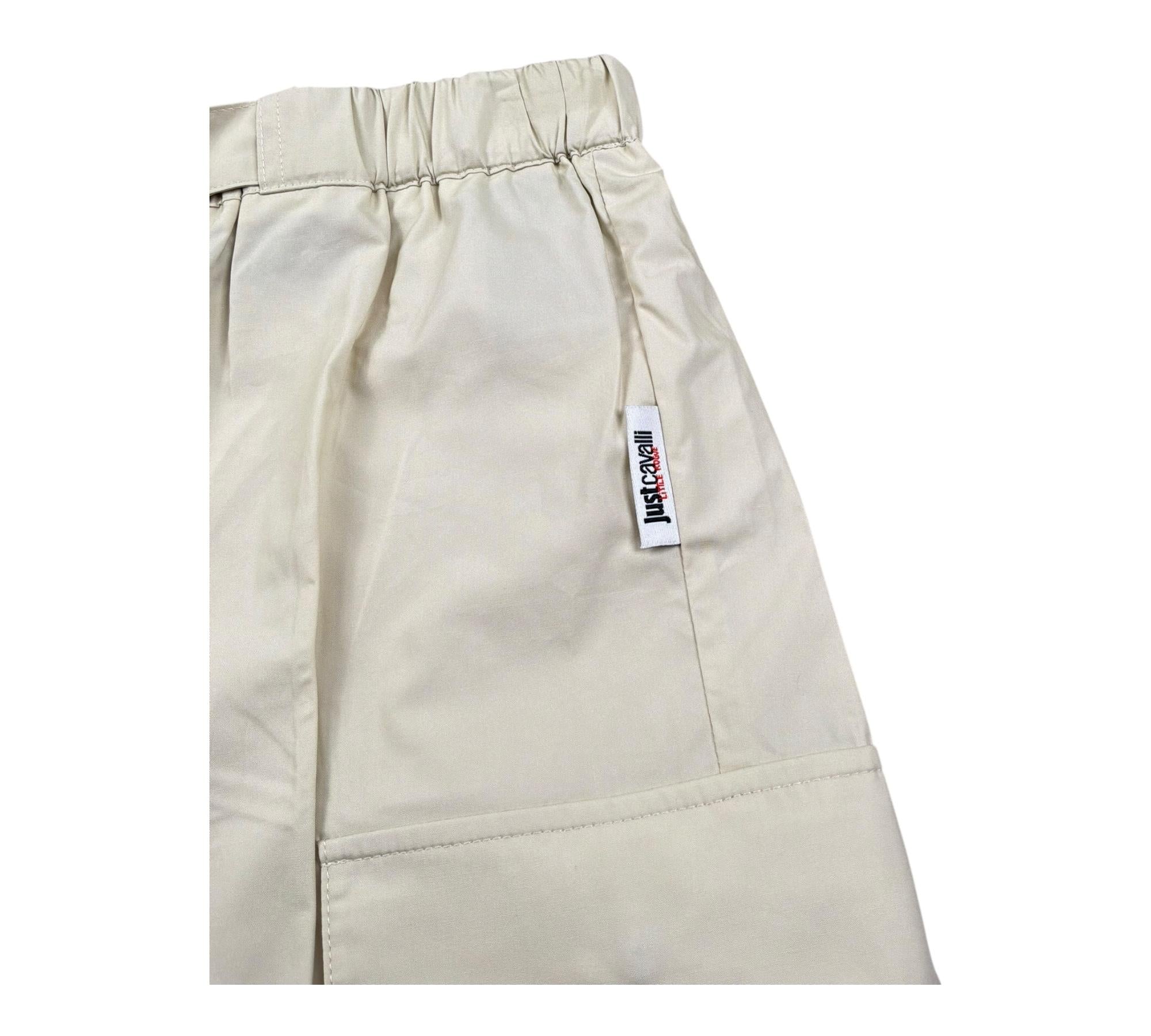 Just Cavalli Bermuda Tinta Unita con Elastico In Vita per Bambino JBP26137BE BEIGE JUST CAVALLI 