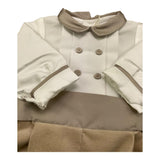 LA STUPENDERIA tutina manica lunga bicolore Bianco/beige per Neonato CBPG57 BIANCO/BEIGE LA STUPENDERIA 