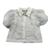 Miss Grant Camicia Mezza Manica Tinta Unita per Neonata MG1238 BIANCO MISS GRANT 