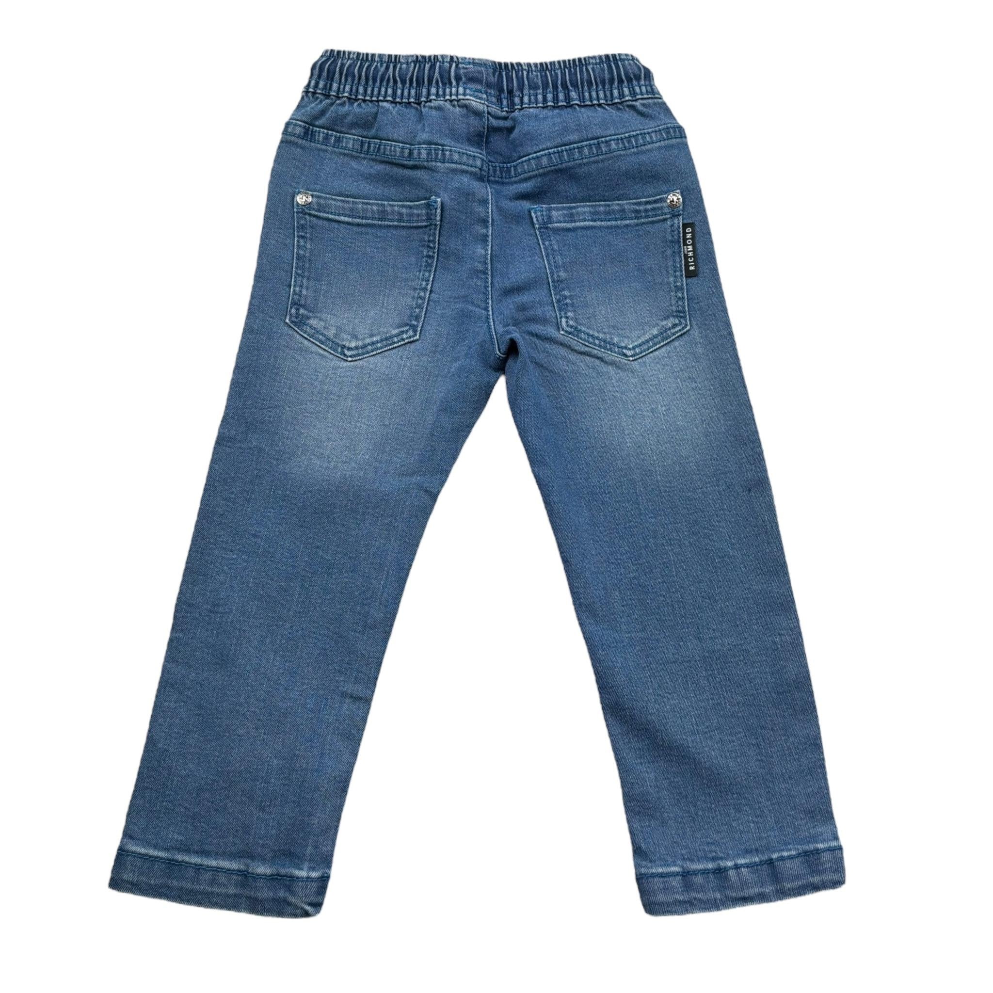 John Richmond Jeans Tinta Unita con Elastico In Vita per Neonato RIP25047JE BLU JOHN RICHMOND 
