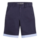 Guess Bermuda Tinta Unita con Girovita Regolabile per Bambino N2RD02WEHD0 BLU GUESS 