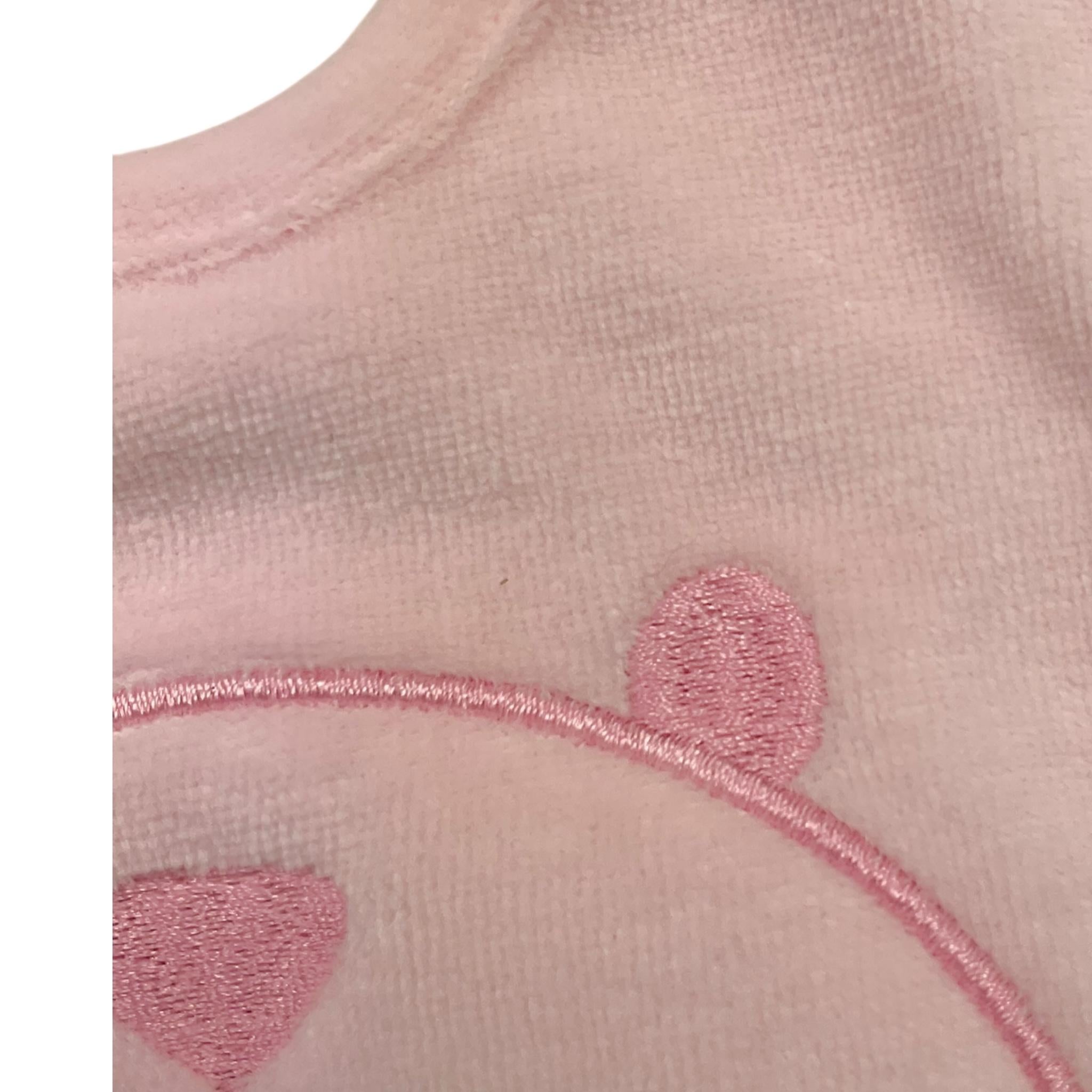 NANAN bavetta tinta unita forma orso Rosa per Neonata I24045R ROSA NANAN 