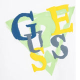 Guess T-Shirt Gircollo Tinta Unita con Stampa per Neonato I5GI01K8HM4X BIANCO GUESS 