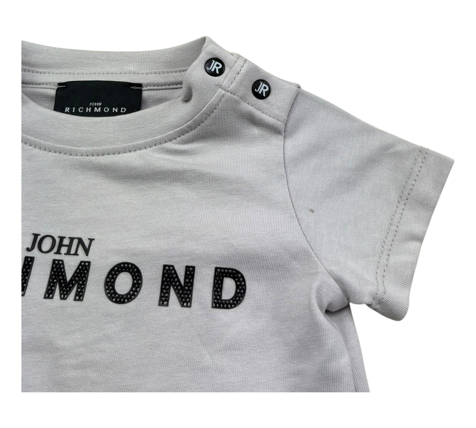 John Richmond Completo 2 Pezzi Canotta-Bermuda Tinta Unita per Neonato RIP26006CJ GRIGIO JOHN RICHMOND 