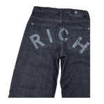 JOHN RICHMOND jeans tinta unita con logo Nero per Bambino RBA25226JE NERO JOHN RICHMOND 