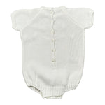 Juliana Pagliaccetto Mezza Manica tinta unita Cn Ricami Bianco per Neonato 25162X BIANCO JULIANA 