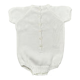 Juliana Pagliaccetto Mezza Manica tinta unita Cn Ricami Bianco per Neonato 25162X BIANCO JULIANA 