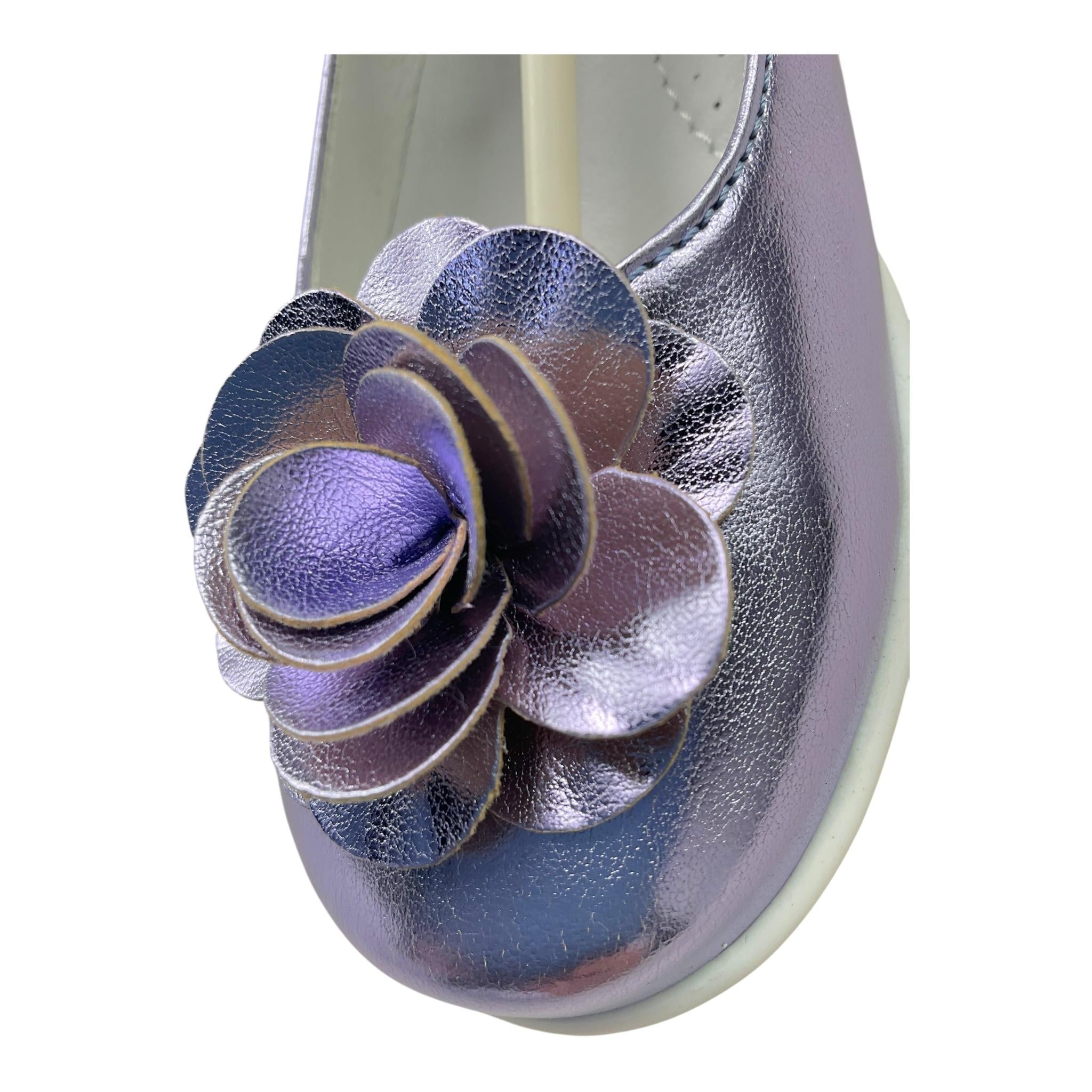 Colori Chiari Ballerina Tinta Unita con Fiore per Bambina FJ955122 VIOLA COLORI CHIARI 