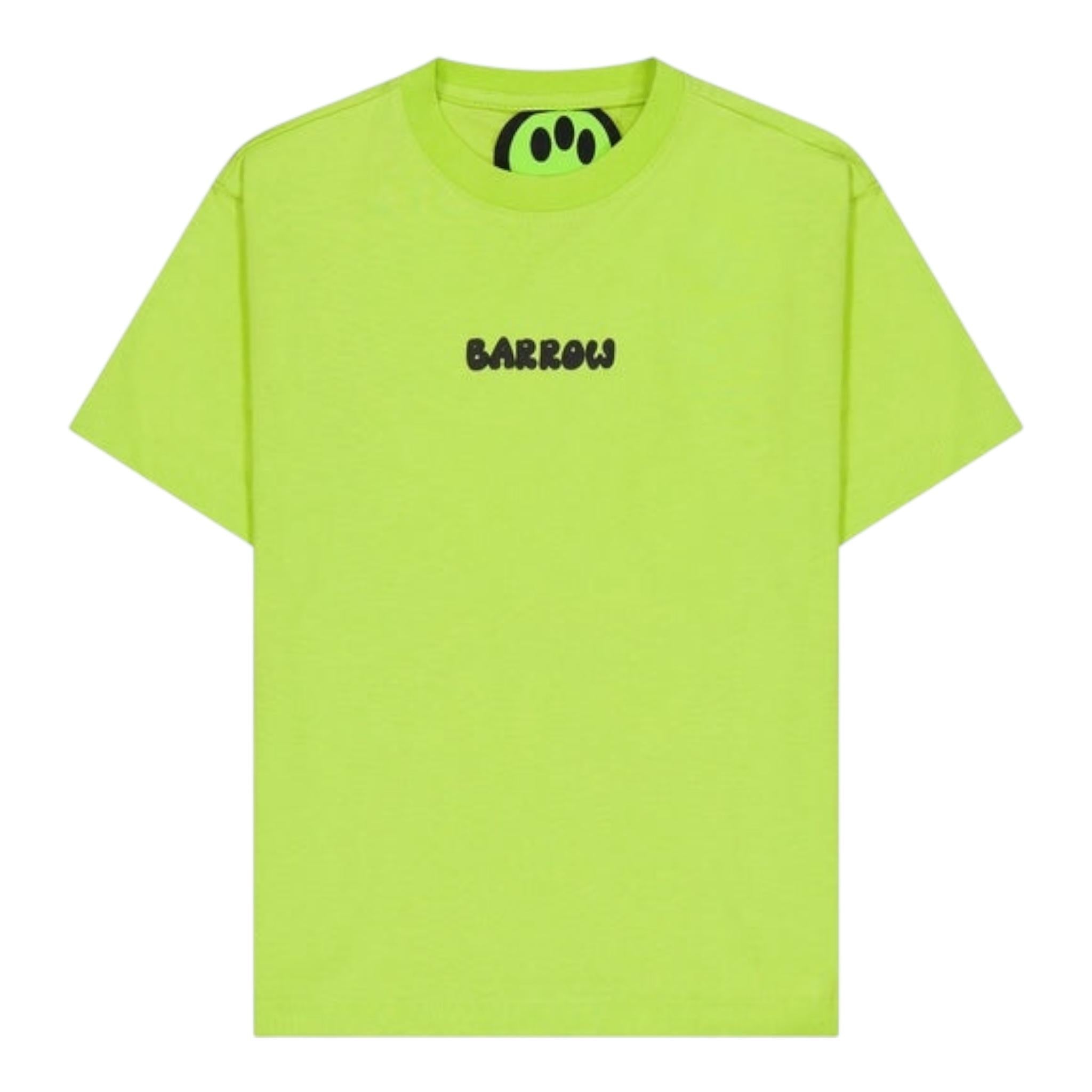 Barrow Kids T-Shirt Girocollo Tinta Unita con Stampa per Bambino 5BKJUTH029 VERDE BARROW KIDS 