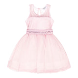 Monnalisa Abito Giromanica Tinta Unita In Tulle per Bambina 199906 ROSA MONNALISA 