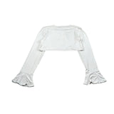 Alice Pi Coprispalle Tinta Unita con Fiocco per Bambina S198261 BIANCO ALICE PI 