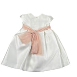 Amaya Abito Mezza Manica Tinta Unita con Tulle per Bambina 591014 BIANCO AMAYA 