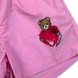 Moschino Short Tinta Unita con Elastico In Vita per Neonata MDQ00F ROSA MOSCHINO 