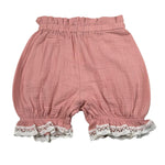 Babyvip Short Tinta Unita con Ricami per Neonata T1539 ROSA BABYVIP 