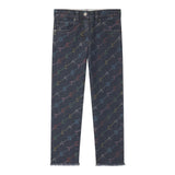 STELLA McCARTNEY jeans tinta unita cn stampa logo Blu per Bambina TV6D00 BLU STELLA McCARTNEY 