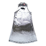 Diesel Abito Tinta Unita Mezzo Collo Giromanica per Bambina J02175 ARGENTO DIESEL 