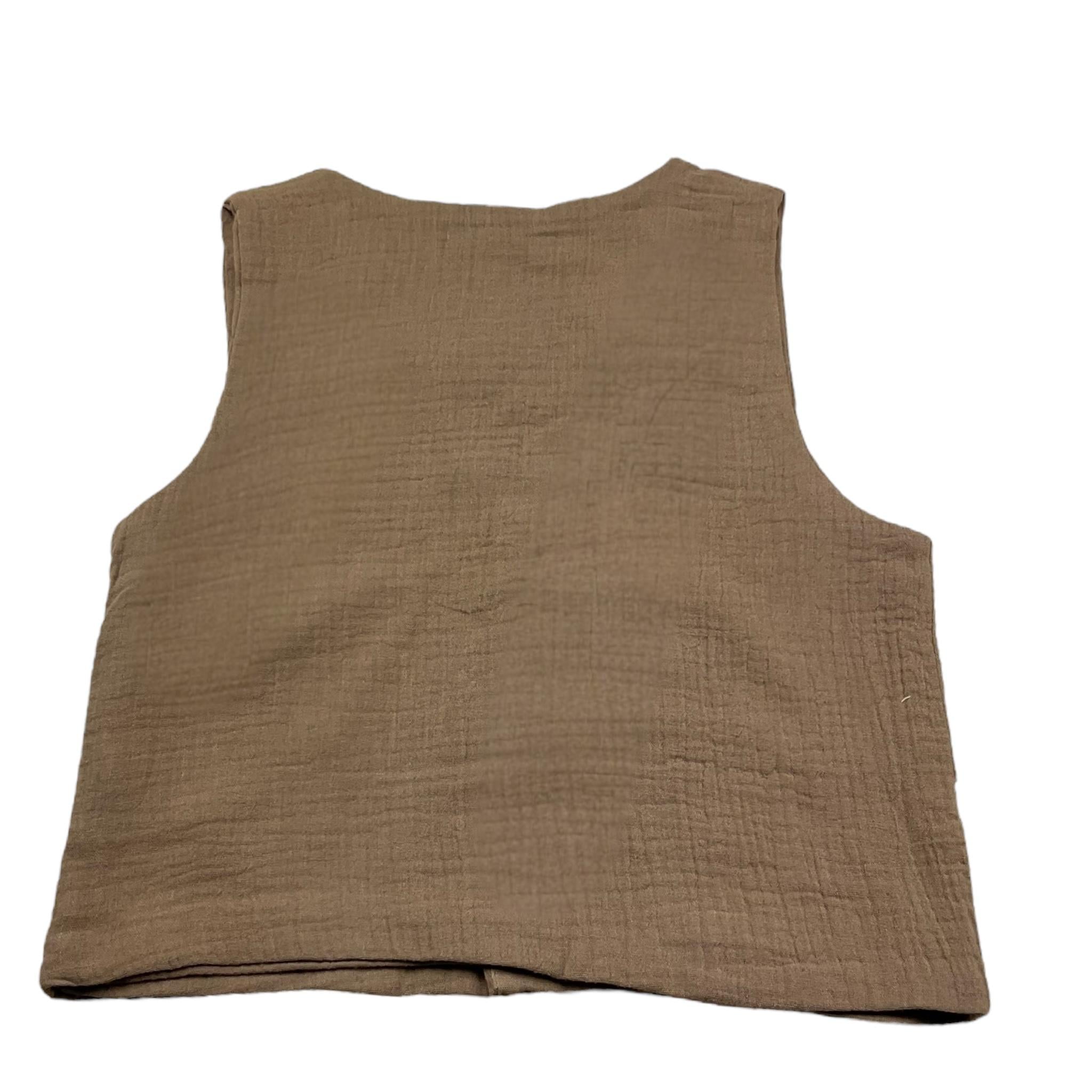 Petit Indi Gilet Tinta Unita per Bambino SS25BK7228 MARRONE PETIT INDI 