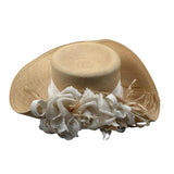 Raffaella Cappello Paglia Tinta Unita con Applicazioni per Bambina CISTER GIALLO RAFFAELLA 