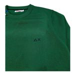 Sun68 Maglia Girocollo Tinta Unita con Logo per Bambino K33301 VERDE SUN68 