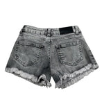 Marc Ellis Short In Denim Tinta Unita per Bambina JMJS00090 GRIGIO MARC ELLIS 