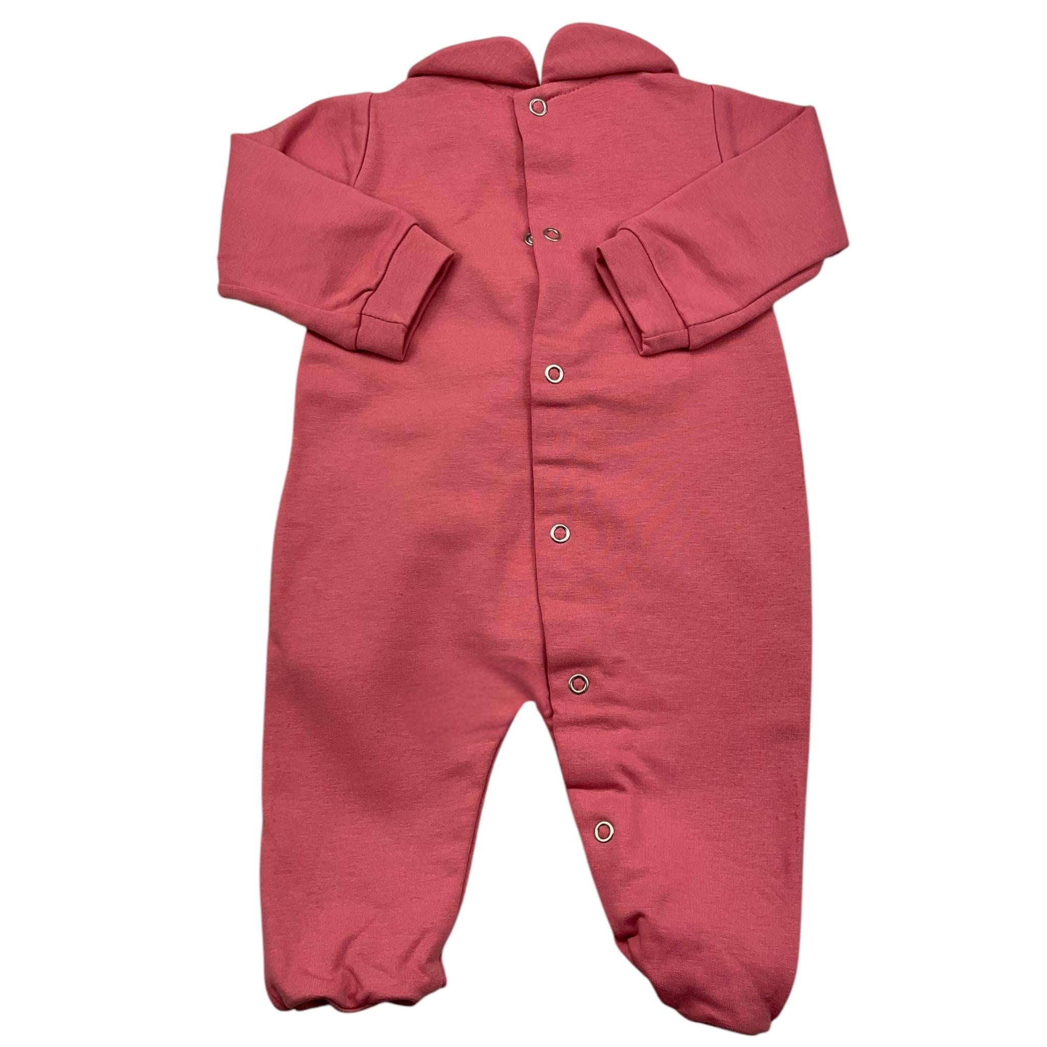 LE BEBE' tutina manica lunga tinta unita con fiocco Rosa per Neonata LBG495 ROSA LE BEBE' 