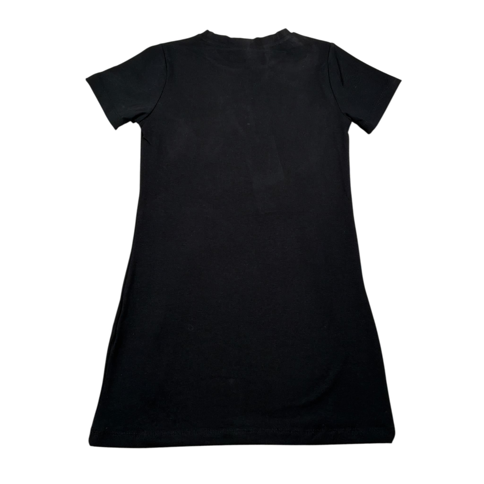 Gaelle Abito T-Shirt tinta unita con Brillantini Nero per Bambina 2746V00529 NERO GAELLE 