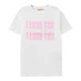 N°21 T-Shirt Tinta Unita con Stampa per Bambina N2102A BIANCO N°21 