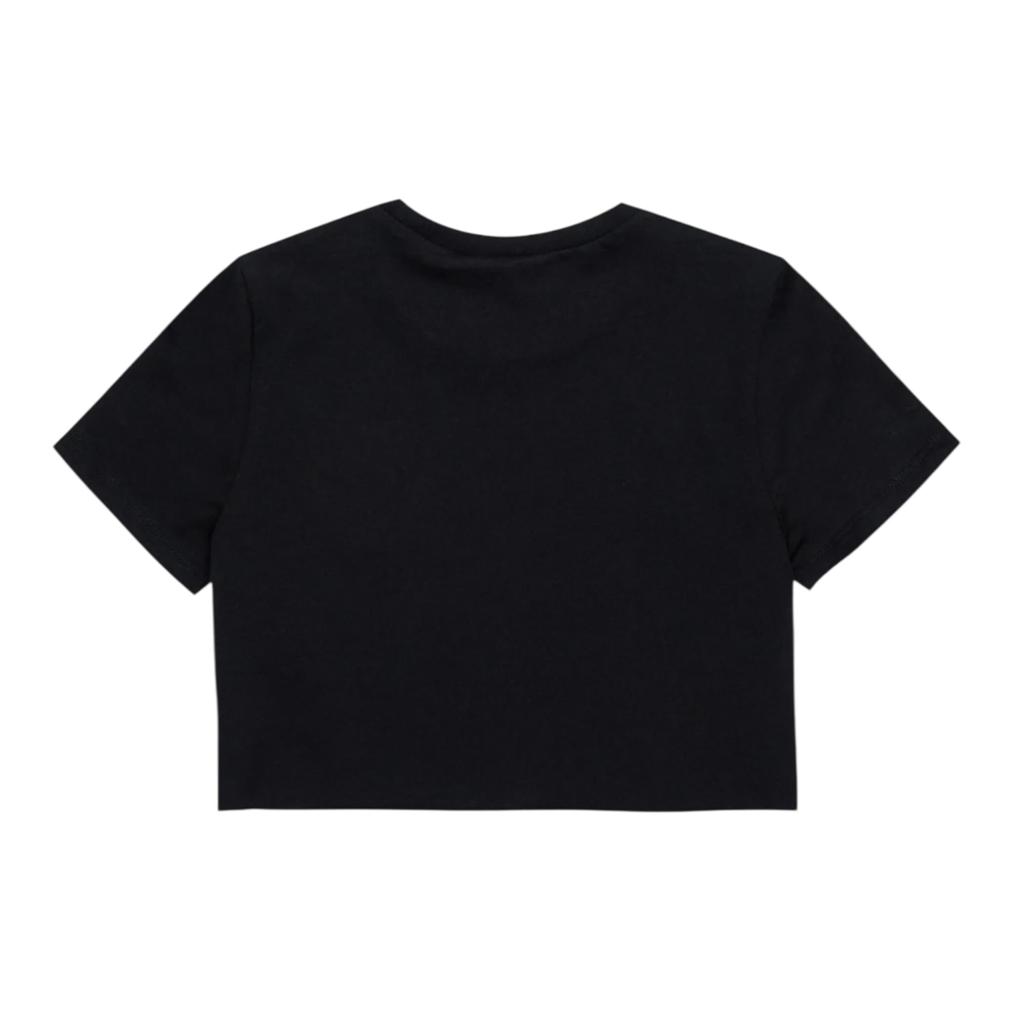 Dsquared2 T-Shirt Girocollo Tinta Unita con Logo per Bambina DQ2729 NERO DSQUARED2 