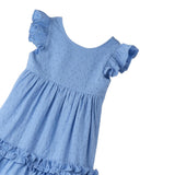 Sarabanda Abito Giromanica Traforato Tinta Unita per Neonata 0B339XXN AZZURRO SARABANDA 