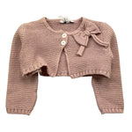 ALETTA coprispalle tinta unita con fiocco Rosa per Neonata MRP220001 ROSA ALETTA 