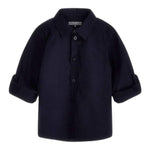 Guess Camicia Tinta Unita con Logo per Neonato N3YH04WE5W0 BLU GUESS 