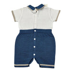 Bimbalo' Pagliaccetto Bicolore Mezza Manica per Neonato 7620 BIANCO/BLU BIMBALO' 