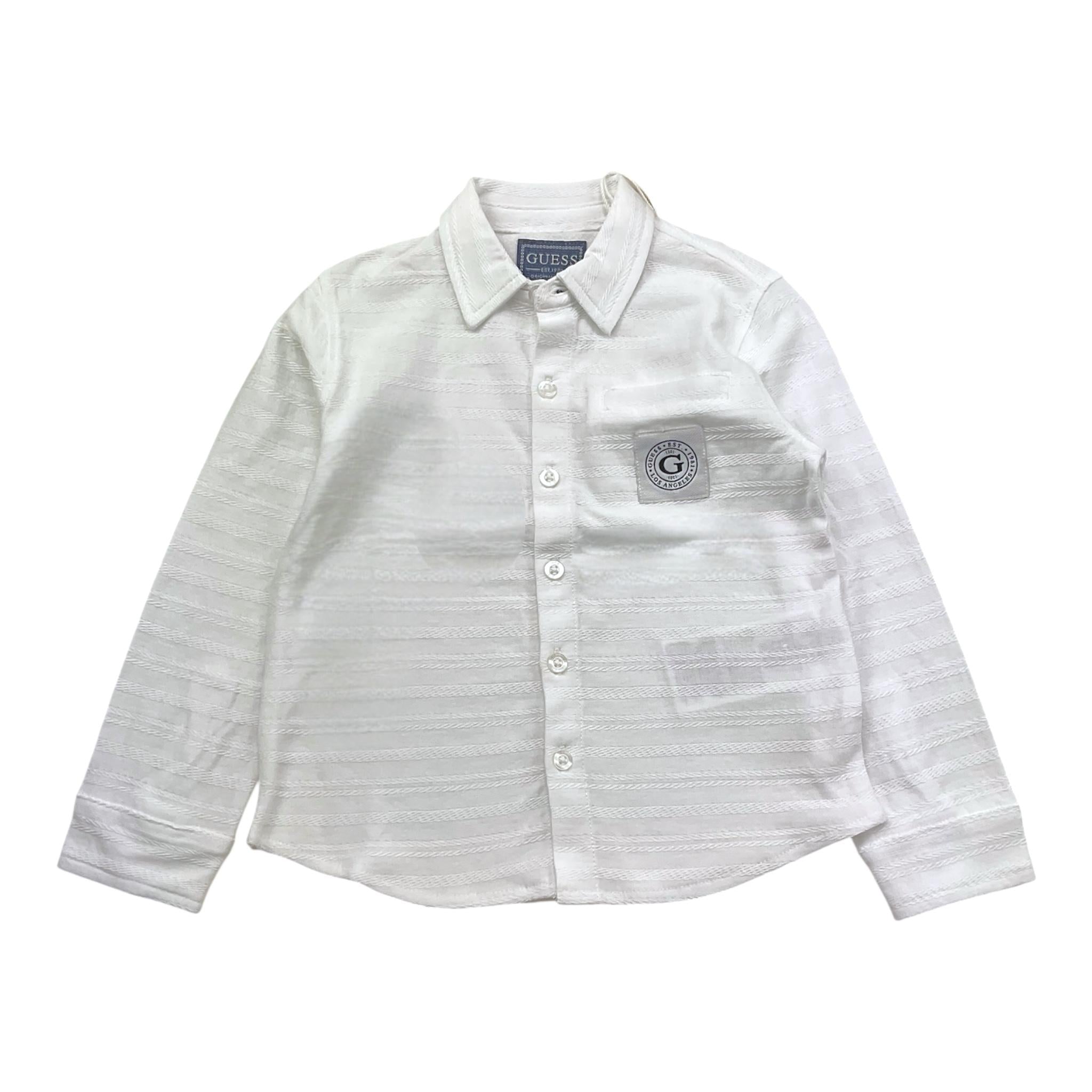 Guess Camicia Manica Lunga Tinta Unita per Neonato N4RH09K0 BIANCO GUESS 