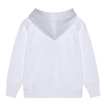 Dsquared2 Felpa Chiusa con Cappuccio Tinta Unita con Logo per Bambino DQ2940 BIANCO DSQUARED2 