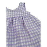 Magil Abito Bicolore con Fantasia A Quadri per Neonata HN20106N BIANCO/LILLA MAGIL 