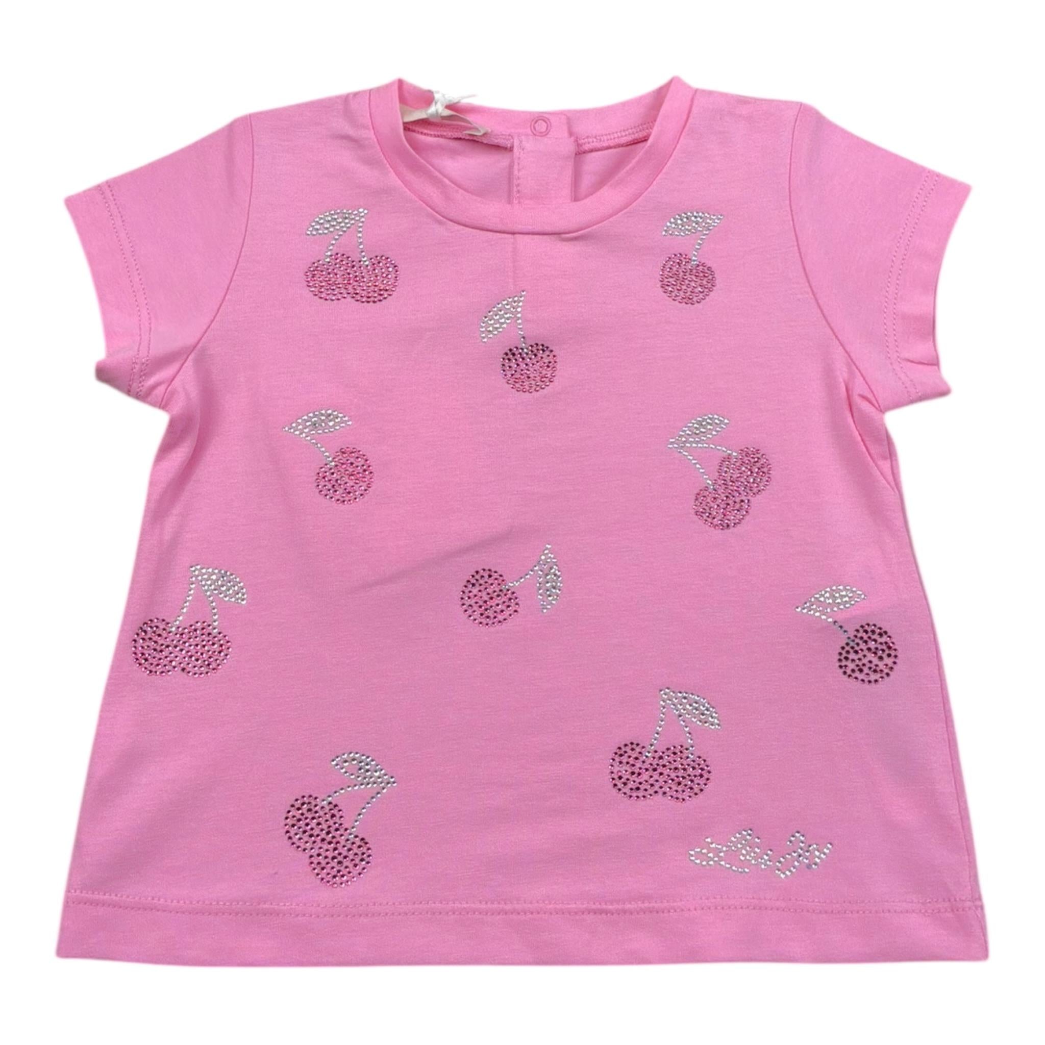 Liu Jo T-Shirt Tinta Unita con Brillantini per Neonata X0065 ROSA LIU JO 