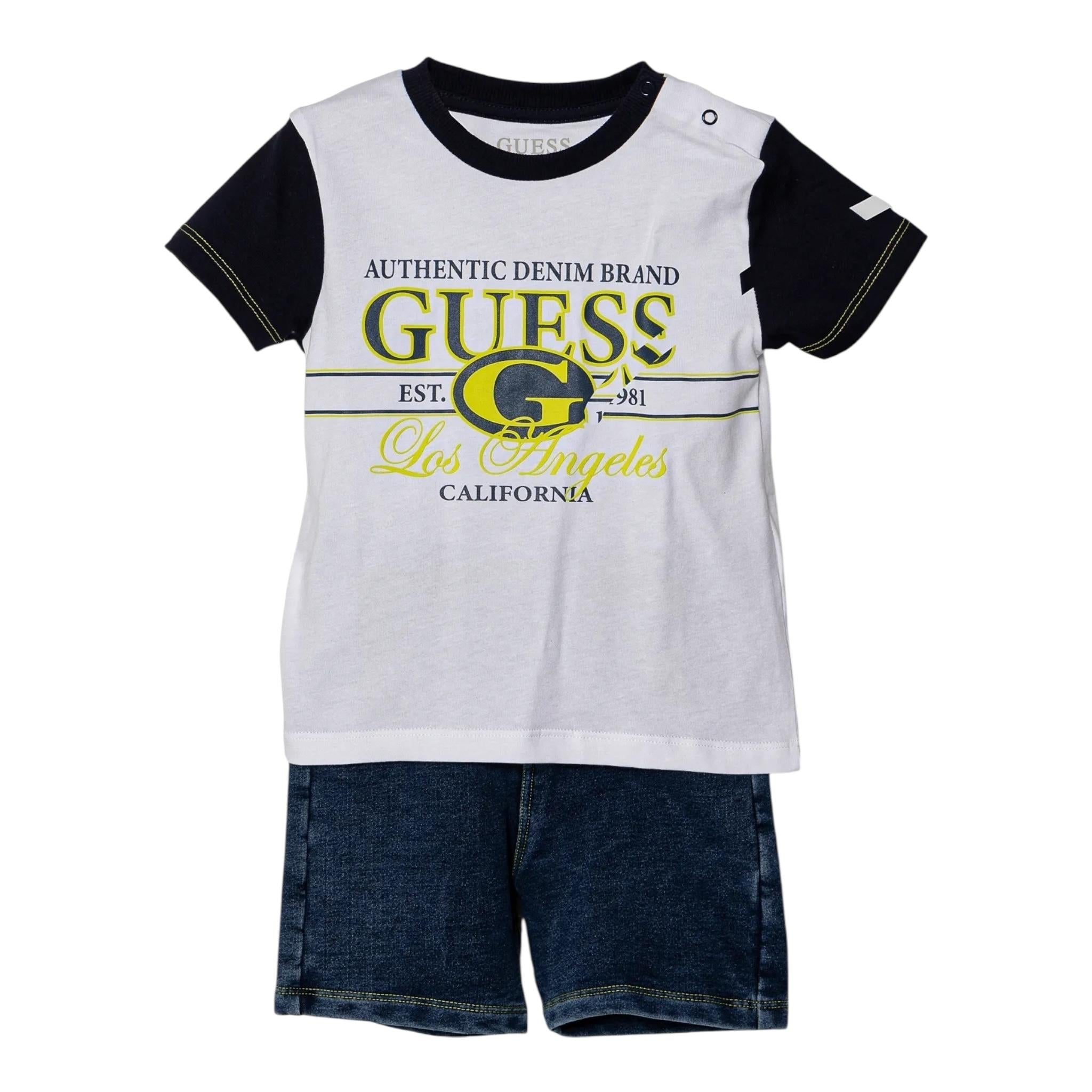 Guess Completo 2 Pezzi T-Shirt-Bermuda per Neonato I5RG09K8HM BIANCO GUESS 