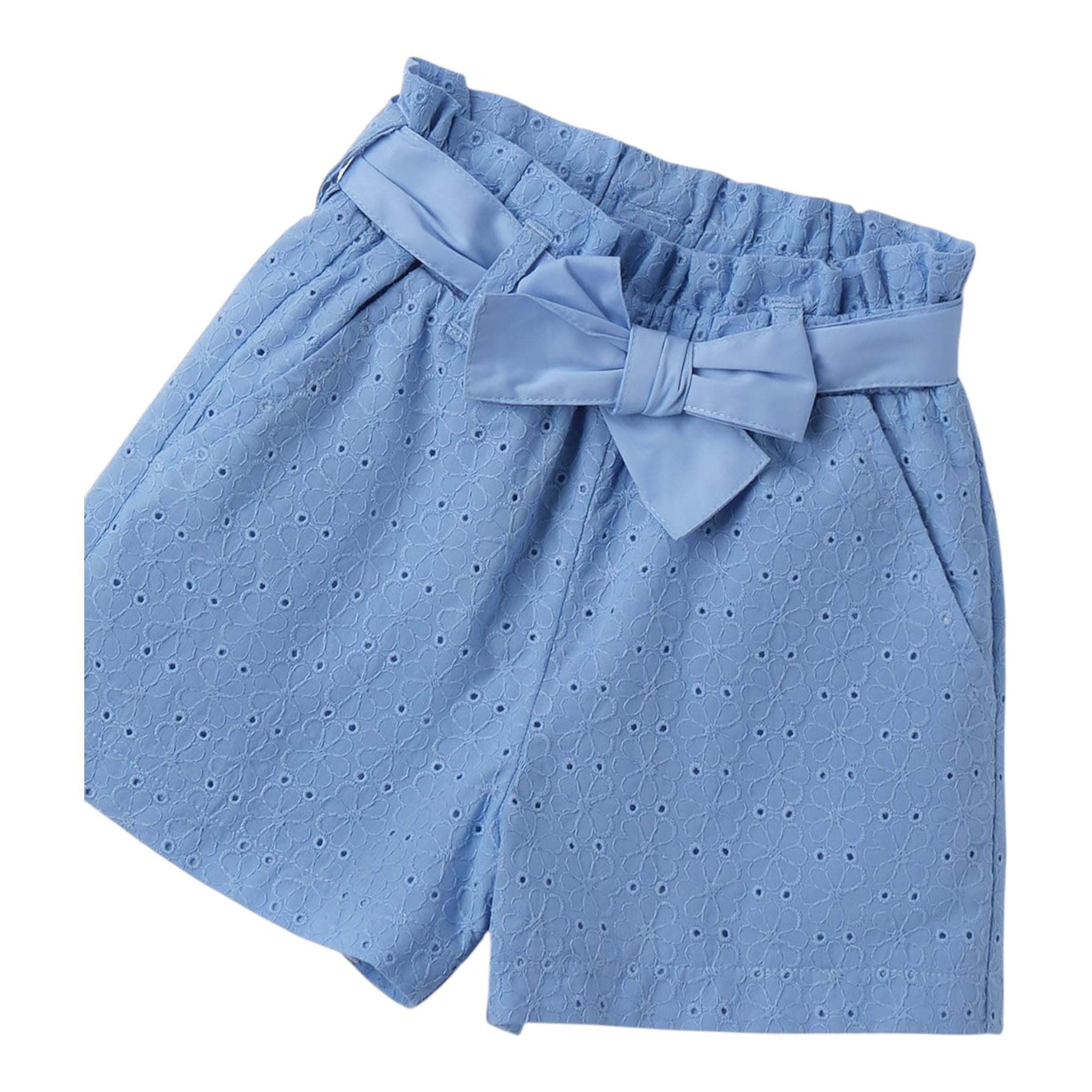 Sarabanda Short Tinta Unita Traforato per Bambina 0B326J AZZURRO SARABANDA 