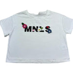 Monnalisa T-Shirt Girocollo Tinta Unita con Stampa  per Bambina 419606 BIANCO MONNALISA 