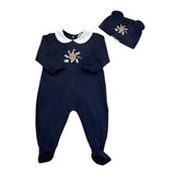 Moschino Set Tutina - Cappello Tinta Unita per Neonato MUY094 BLU MOSCHINO 