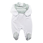 Babyvip Tutina Bicolore con Ricami E Balze per Neonata T2824 BIANCO/VERDE BABYVIP 