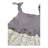 Wedoble Abito Giromanica Bicolore per Bambina V2505404X PANNA WEDOBLE 