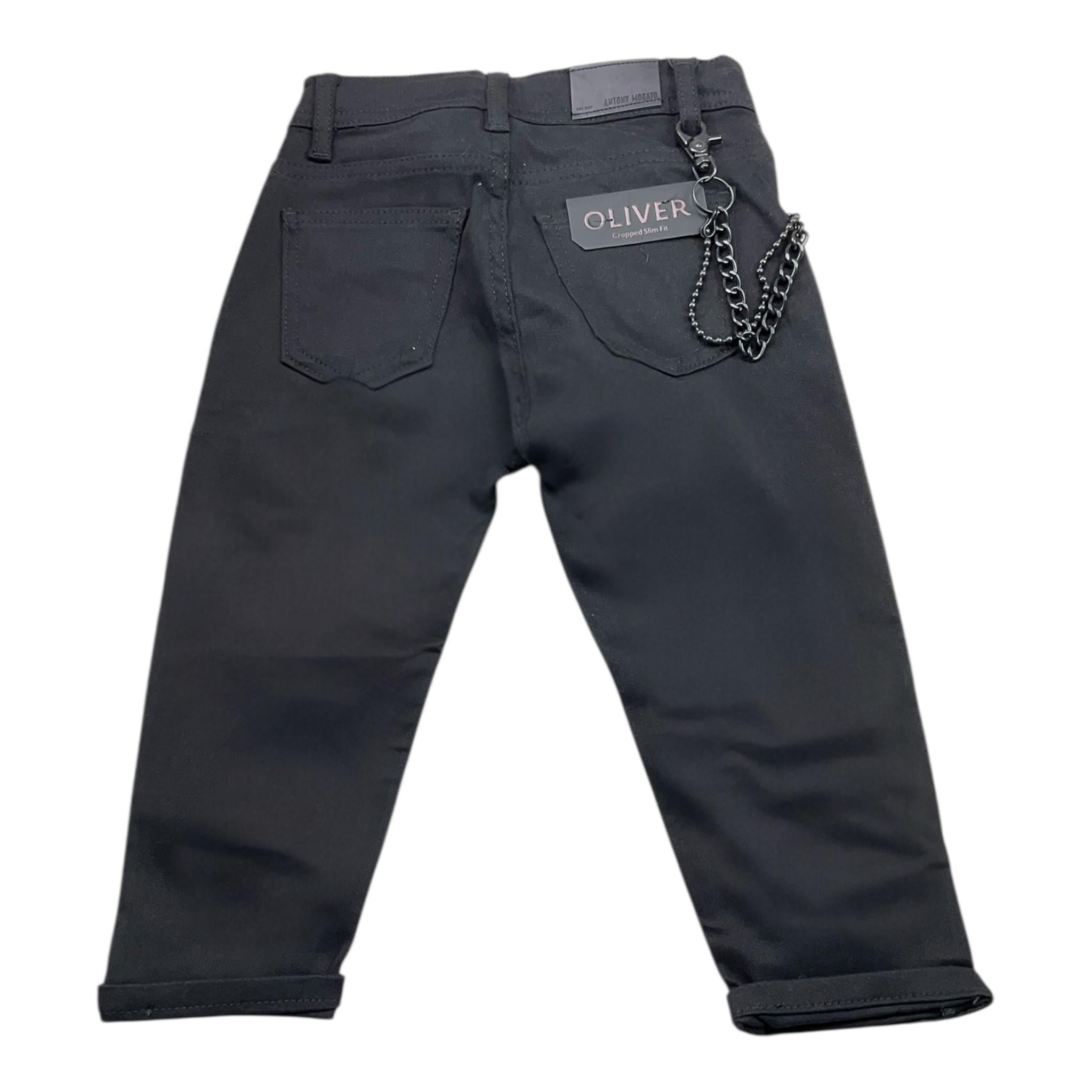 ANTONY MORATO pantalone tinta unita con catena Nero per Bambino TR00223 NERO ANTONY MORATO 
