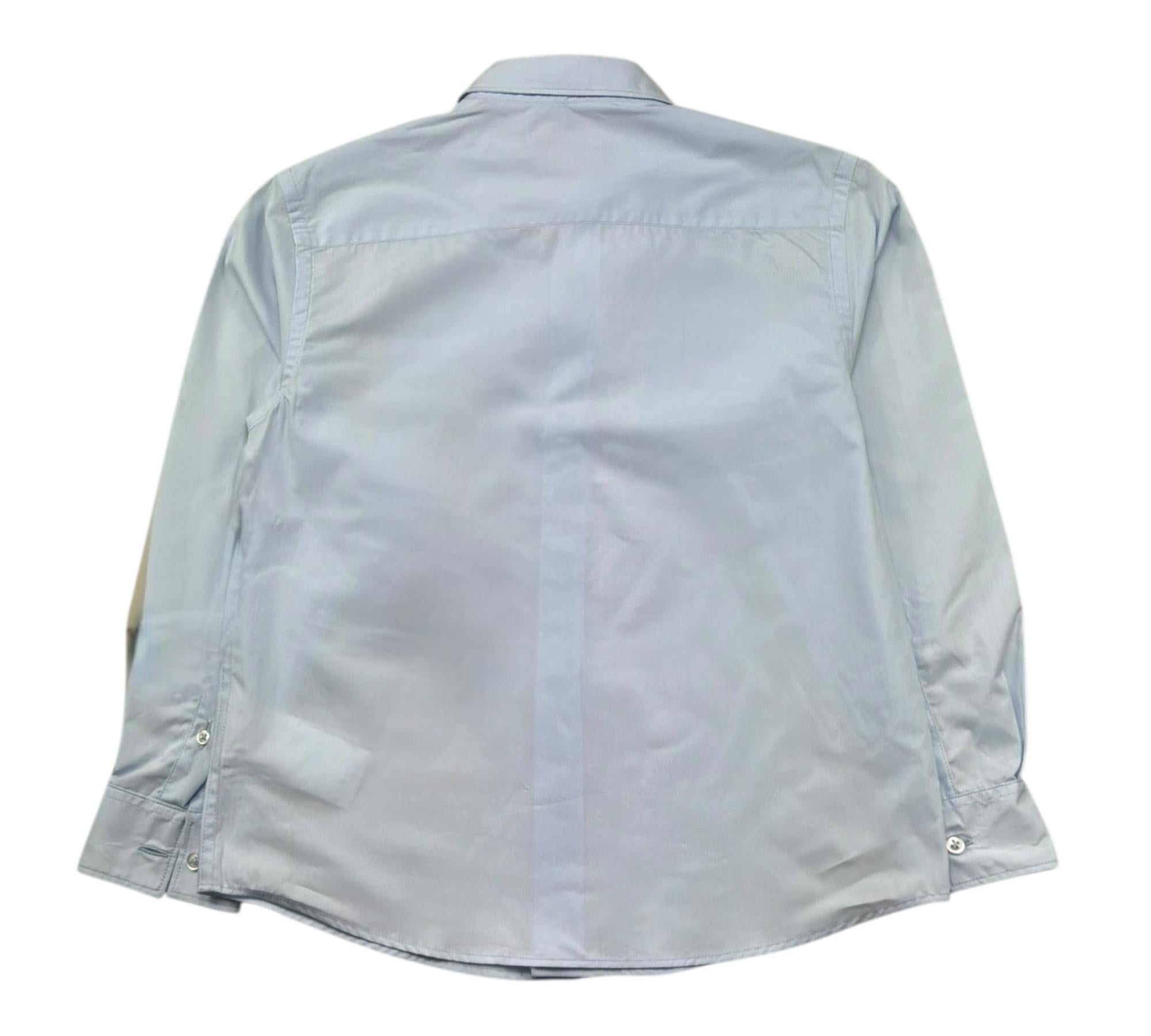 Paolo Pecora Camicia Manica Lunga Tinta Unita per Bambino PP4225 AZZURRO PAOLO PECORA 