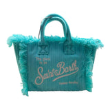 Saint Barth Borsa Tinta Unita con Logo per Bambina 00526L AZZURRO SAINT BARTH 