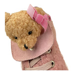 MONNALISA sneaker tinta unita con orsacchiotto in rilievo Rosa per Bambina 83D014 ROSA MONNALISA 