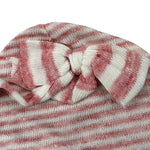 Lalalu' Cappello Tinta Unita con Fantasia A Righe per Neonata CAL7M BIANCO LALALU' 