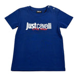 Just Cavalli T-Shirt Girocollo Tinta Unita con Stampa per Neonato JIP26047TS BLU JUST CAVALLI 