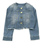 M+E' Giubbino In Denim Tinta Unita per Neonata UE1702 AZZURRO M+E' 